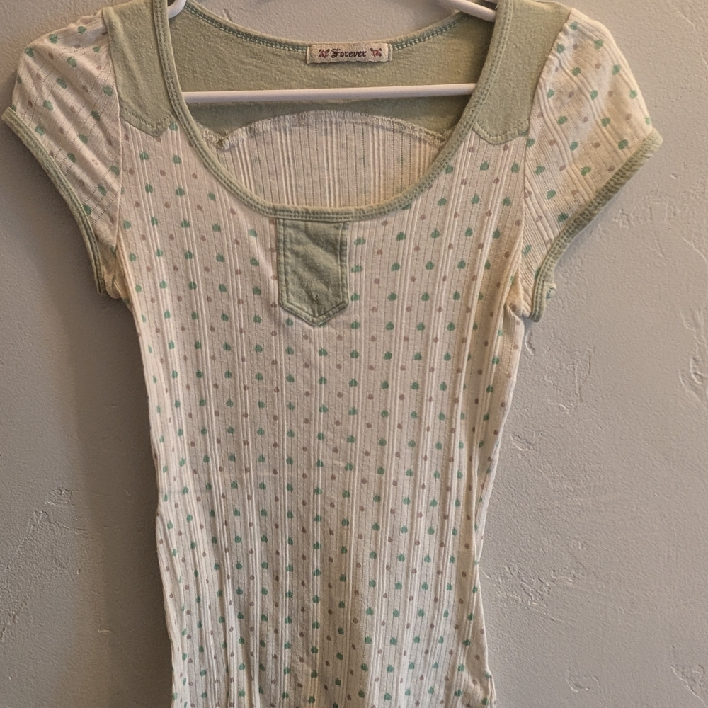 Vintage Forever 21 Women's Retro Western Cut Top